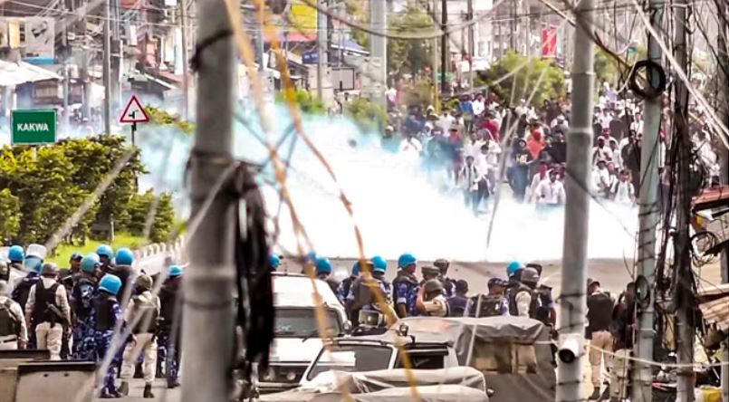 Prohibitory order imposed in Manipur: police at the location.