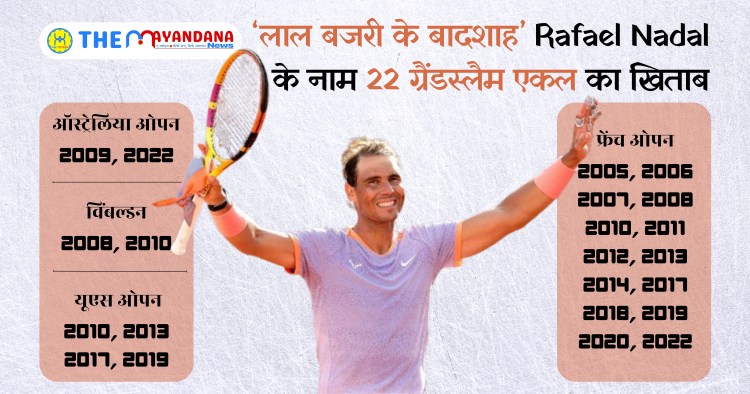Rafael Nadal Retirement: The "King of Red Gravel lal bajri ka badshah" Rafael Nadal won 22 Grand Slam singles titles by winning these tournaments. See details of all competitions in photos (sports score graphics).